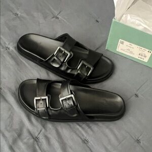 Men's Black Slide Sandals